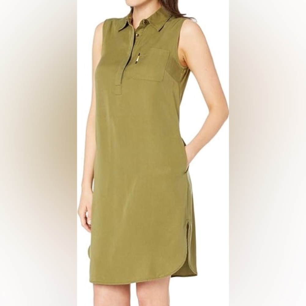 PENDLETON Women's Sleeveless embroidered Medallion Dress;Olive/army green medium - Picture 3 of 11